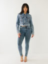  JIMMY CROP TERRY DENIM JACKET