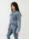  JIMMY CROP TERRY DENIM JACKET