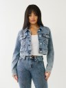  JIMMY CROP TERRY DENIM JACKET