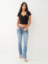 GLITTER HORSESHOE LACE UP TEE