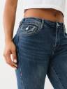 JEANS CORTE DE BOTA BECCA DE TIRO MEDIO CON BOLSILLOS CON SOLAPA