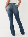 JEANS CORTE DE BOTA BECCA DE TIRO MEDIO CON BOLSILLOS CON SOLAPA