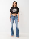 JOEY RAINBOW STITCH FLARE JEAN