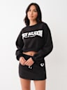 PUFF PRINT LOGO CROP SWEATSHIRT