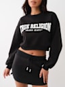 PUFF PRINT LOGO CROP SWEATSHIRT