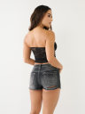 RUCHED LACE TUBE TOP