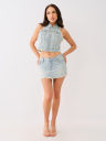 JIMMY FRAYED CROP VEST