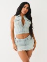 JIMMY FRAYED CROP VEST