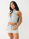 JIMMY FRAYED CROP VEST