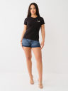 CRYSTAL HORSESHOE LOGO CREW TEE