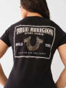 CRYSTAL HORSESHOE LOGO CREW TEE