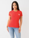 CRYSTAL HORSESHOE LOGO CREW TEE
