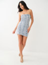 MONOGRAM DENIM TUBE DRESS
