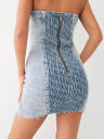 MONOGRAM DENIM TUBE DRESS