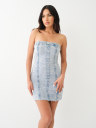 MONOGRAM DENIM TUBE DRESS