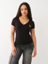 OMBRE CRYSTAL V NECK TEE