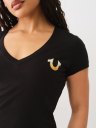 OMBRE CRYSTAL V NECK TEE