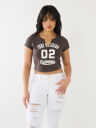 TR 02 LOGO NOTCH CROP TEE