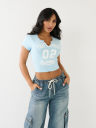 TR 02 LOGO NOTCH CROP TEE