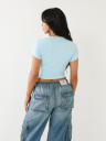 TR 02 LOGO NOTCH CROP TEE