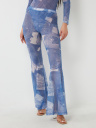 JEAN GRAPHIC PRINT MESH FLARE PANT