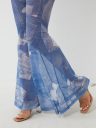 JEAN GRAPHIC PRINT MESH FLARE PANT
