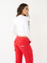 Branded Cutout Long Sleeve Top