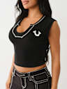 HORSESHOE NOTCH CROP TEE