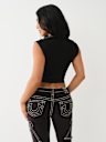 HORSESHOE NOTCH CROP TEE
