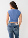 HORSESHOE NOTCH CROP TEE