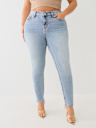 PLUS HALLE HIGH RISE SUPER T FLAP SKINNY JEAN 
