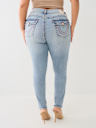 PLUS HALLE HIGH RISE SUPER T FLAP SKINNY JEAN 