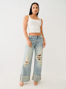 LEILA CUFFED LOW RISE BAGGY JEAN