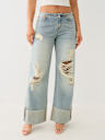 LEILA CUFFED LOW RISE BAGGY JEAN