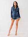FITTED WESTERN DENIM SHIRT