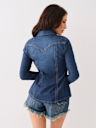 FITTED WESTERN DENIM SHIRT