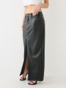 FAUX LEATHER MAXI SKIRT