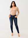 SEAMLESS NOTCH LONG SLEEVE TOP