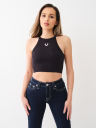 SEAMLESS HALTER CROP TOP