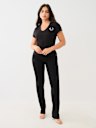CRYSTAL HORSESHOE V NECK TEE