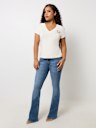 CRYSTAL HORSESHOE V NECK TEE