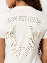 CRYSTAL HORSESHOE V NECK TEE