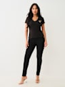 CRYSTAL OMBRE HORSESHOE V NECK TEE