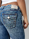 JOEY LOW RISE BIG T FLARE JEAN