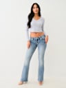 BECCA CRYSTAL LOW RISE SUPER T BOOTCUT JEAN
