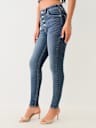 JEANS SKINNY CURVILÍNEOS JENNIE DE TIRO ALTO CON CRISTAL