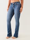 BECCA MID RISE BIG T BOOTCUT JEAN