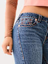 BECCA MID RISE BIG T BOOTCUT JEAN
