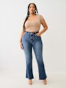 PLUS BECCA MID RISE BIG T BOOTCUT JEAN