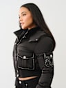 CROP HOODED PUFFER JACKET